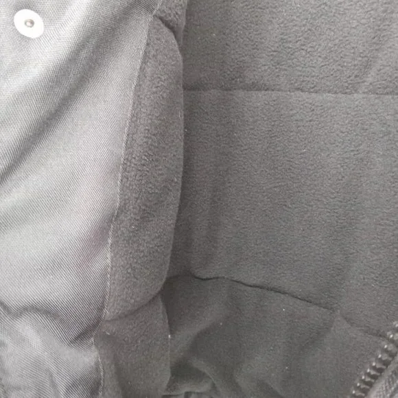 Spyder Coat Mens Medium Black Parka Hooded Waterproof‎ Fleece Lined HydroWeb